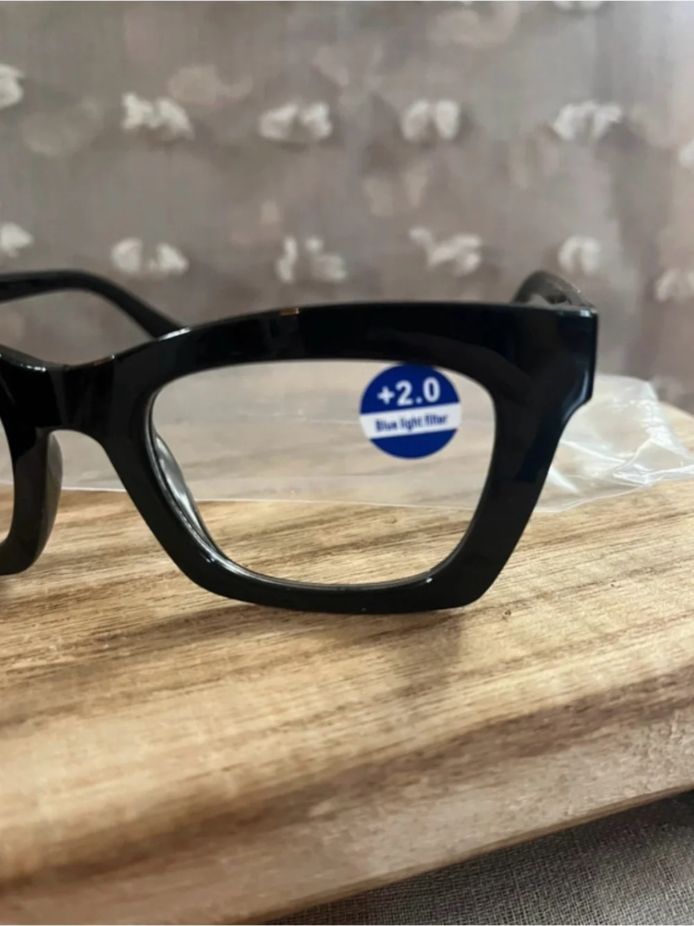 Black Cat-Eye Blue Light Reading Glasses +2.0